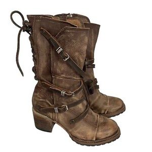 Freebird by Steve Madden Cora Brown Leather Boots Sz 6 BNWoT